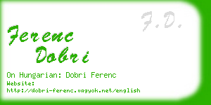 ferenc dobri business card